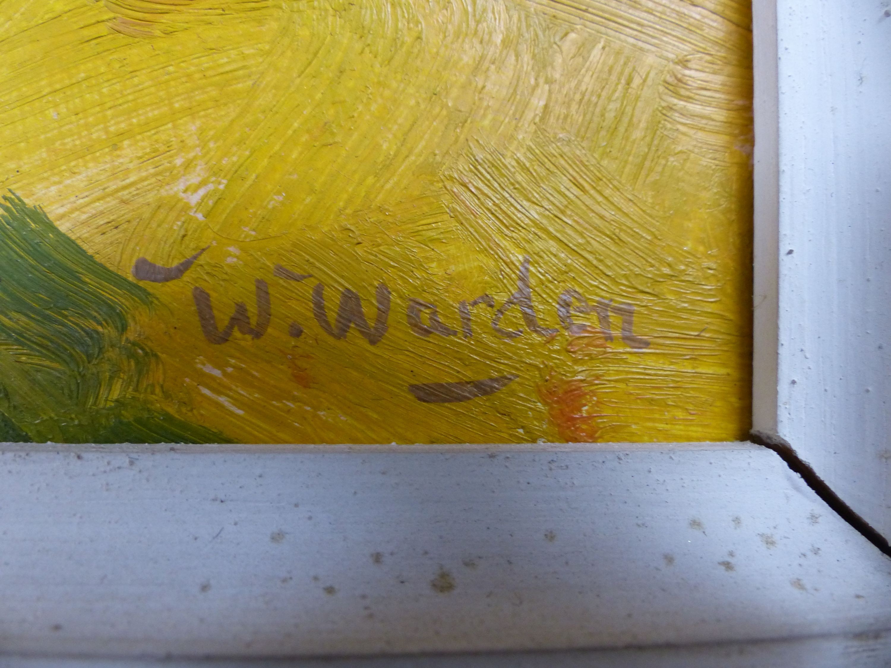 William Warden (1908-1982), oil on board, 'Cornfield, Provence', signed, 20 x 25cm